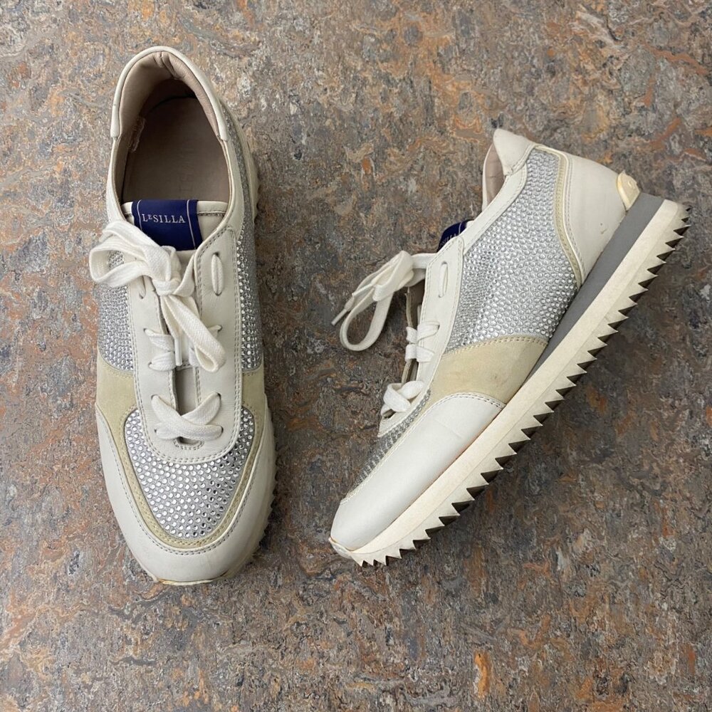 Le Silla Crystal Sneakers Shoes